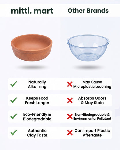 Terracotta Serving Bowls  Set of 3