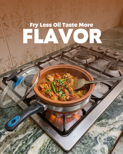 Glazed Clay Fry Pan