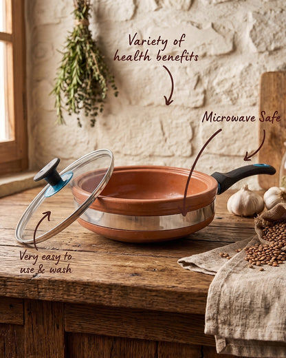 Glazed Clay Fry Pan